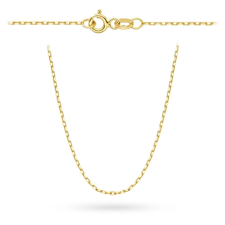 Łańcuszek złoty - ankier - 42cm - 0,5mm (waga: 0,88g)