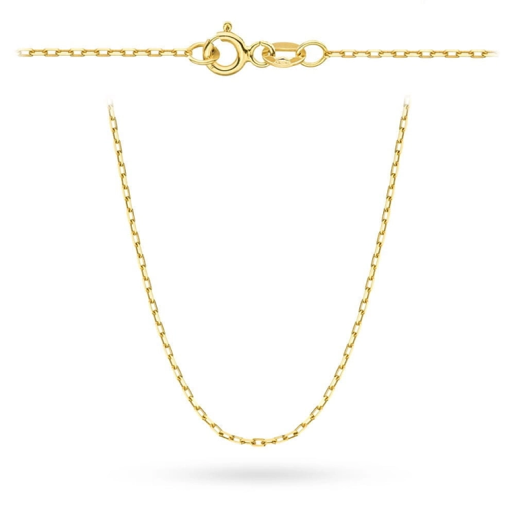 Łańcuszek złoty - ankier - 42cm - 1,0mm (waga: 0,78g)