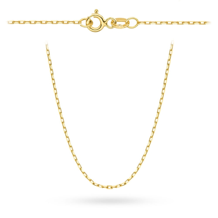 Łańcuszek złoty - ankier - 45cm - 1,0mm (waga: 0,79g)