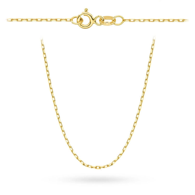 Łańcuszek złoty - ankier - 45cm - 1,0mm (waga: 1,46g)