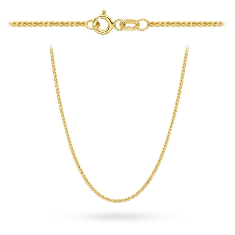 Przejdź do produktu Łańcuszek złoty - lisi ogon - 55cm - 1,2mm (waga: 4,18g) 