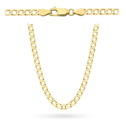 Łańcuszek złoty - pancerka - 50cm - 5,0mm (waga: 13,41g)