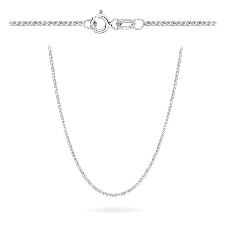 Łańcuszek białe złoto - lisi ogon - 50cm - 0,8mm (waga: 1,72g)