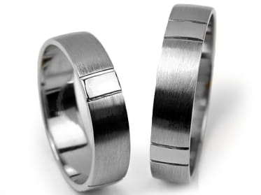 Przejdź do produktu Obrączki ślubne z białego złota półokrągłe 5mm Premium 