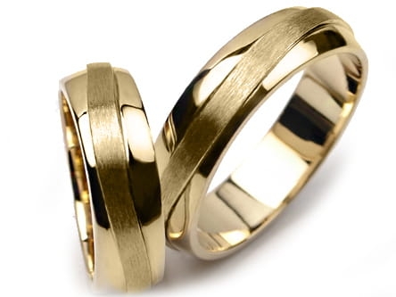 Obrączki ślubne z żółtego złota półokrągłe 6mm Premium P-482