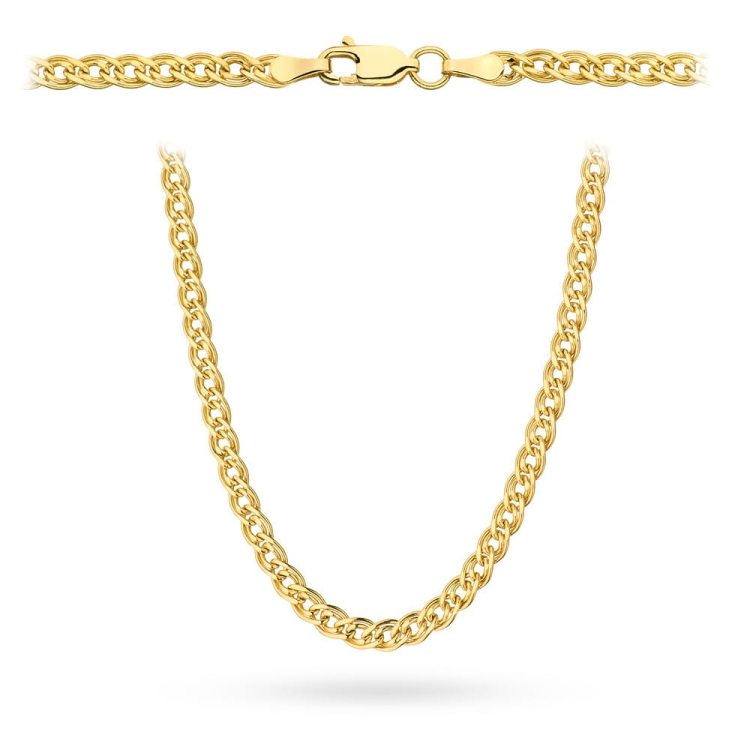 Łańcuszek złoty - mona lisa - 55cm - 3,0mm (waga: 6,60g)