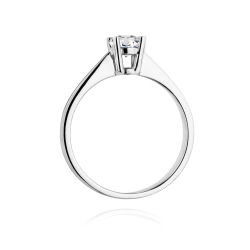 Pierścionek zaręczynowy z białego złota z brylantem 0,50ct Fire Of Love
