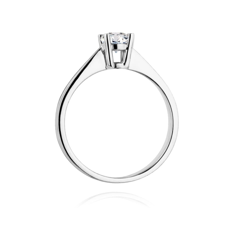 Pierścionek zaręczynowy z białego złota z brylantem 0,50ct Fire Of Love