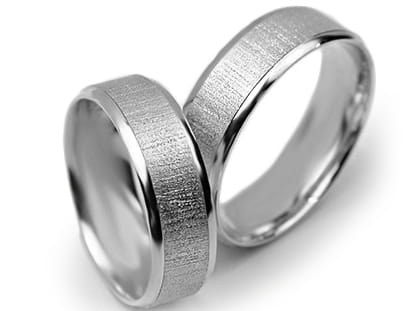 Przejdź do produktu Obrączki ślubne z białego złota płaskie 6mm Premium 