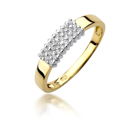 Przejdź do produktu Pierścionek zaręczynowy z żółtego złota z diamentami 0,20ct Fire Of Love 