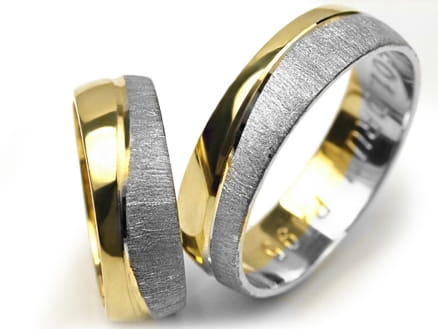 Przejdź do produktu Obrączki ślubne dwukolorowe półokrągłe 6mm Premium