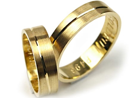Przejdź do produktu Obrączki ślubne z żółtego złota płaskie 5mm Premium 
