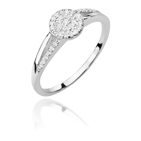 Przejdź do produktu Pierścionek zaręczynowy z białego złota z diamentami 0,18ct Fire Of Love 