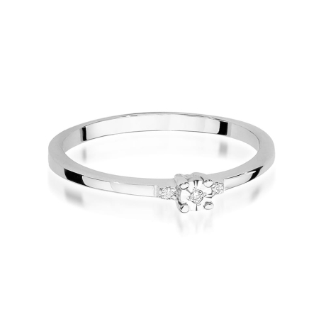 Przejdź do produktu Pierścionek zaręczynowy z białego złota z diamentami 0,02ct Fire Of Love