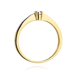 Pierścionek zaręczynowy z żółtego złota z brylantami 0,02ct Fire Of Love