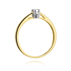 Pierścionek zaręczynowy z żółtego złota z brylantem 0,03ct Fire Of Love