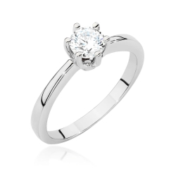 Pierścionek zaręczynowy z białego złota z diamentem 0,50ct Fire Of Love