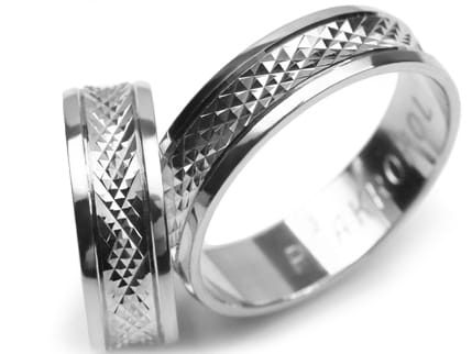 Przejdź do produktu Obrączki ślubne z białego złota półokrągłe 6mm Premium 