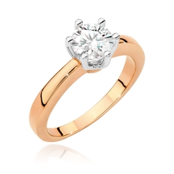 Pierścionek zaręczynowy z różowego złota z diamentem 0,70ct Fire Of Love