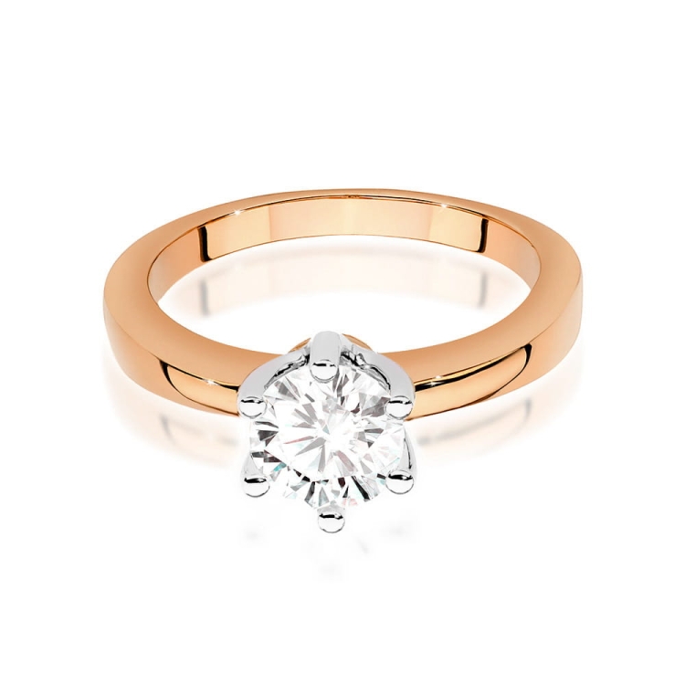 Pierścionek zaręczynowy z różowego złota z diamentem 0,70ct Fire Of Love
