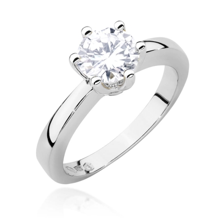 Przejdź do produktu Pierścionek zaręczynowy z białego złota z diamentem 1,00ct Fire Of Love