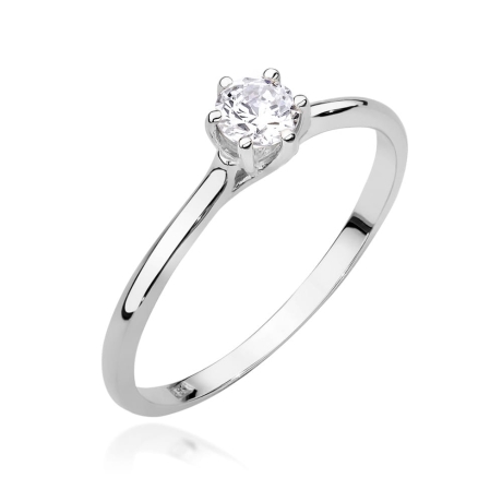 Przejdź do produktu Pierścionek zaręczynowy z białego złota z diamentami 0,21ct Fire Of Love 