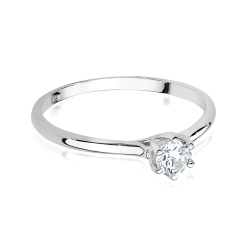 Pierścionek zaręczynowy z białego złota z diamentami 0,21ct Fire Of Love