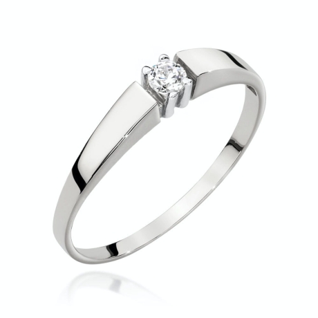 Przejdź do produktu Pierścionek zaręczynowy z białego złota z diamentem 0,10ct Fire Of Love