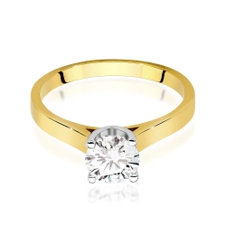 Pierścionek zaręczynowy z żółtego złota z diamentem 1,00ct Fire Of Love