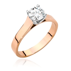 Pierścionek zaręczynowy z różowego złota z diamentem 1,00ct Fire Of Love