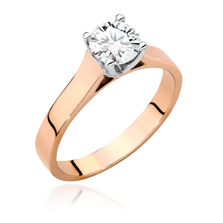 Pierścionek zaręczynowy z różowego złota z diamentem 1,00ct Fire Of Love