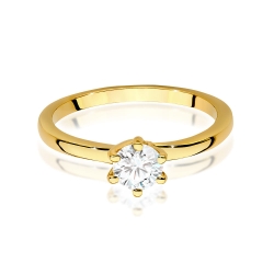 Pierścionek zaręczynowy z żółtego złota z diamentem 0,50ct Fire Of Love