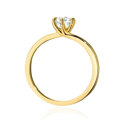 Pierścionek zaręczynowy z żółtego złota z diamentem 0,50ct Fire Of Love