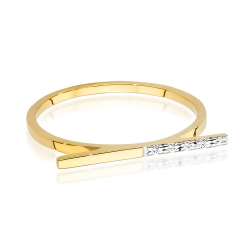 Pierścionek zaręczynowy z żółtego złota z diamentami 0,025ct Fire Of Love