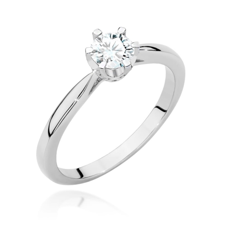 Przejdź do produktu Pierścionek zaręczynowy z białego złota z diamentami 0,46ct Fire Of Love 