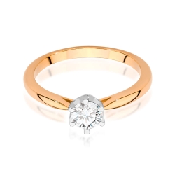 Pierścionek zaręczynowy z różowego złota z diamentami 0,46ct Fire Of Love