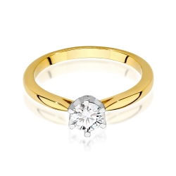 Pierścionek zaręczynowy z żółtego złota z diamentami 0,56ct Fire Of Love