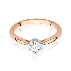Pierścionek zaręczynowy z różowego złota z diamentami 0,56ct Fire Of Love