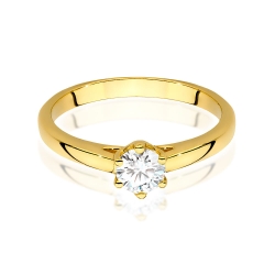 Pierścionek zaręczynowy z żółtego złota z diamentem 0,40ct Fire Of Love