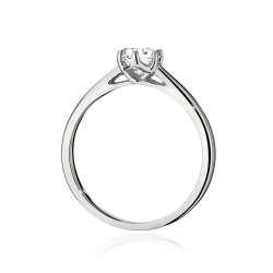 Pierścionek zaręczynowy z białego złota z diamentem 0,40ct Fire Of Love