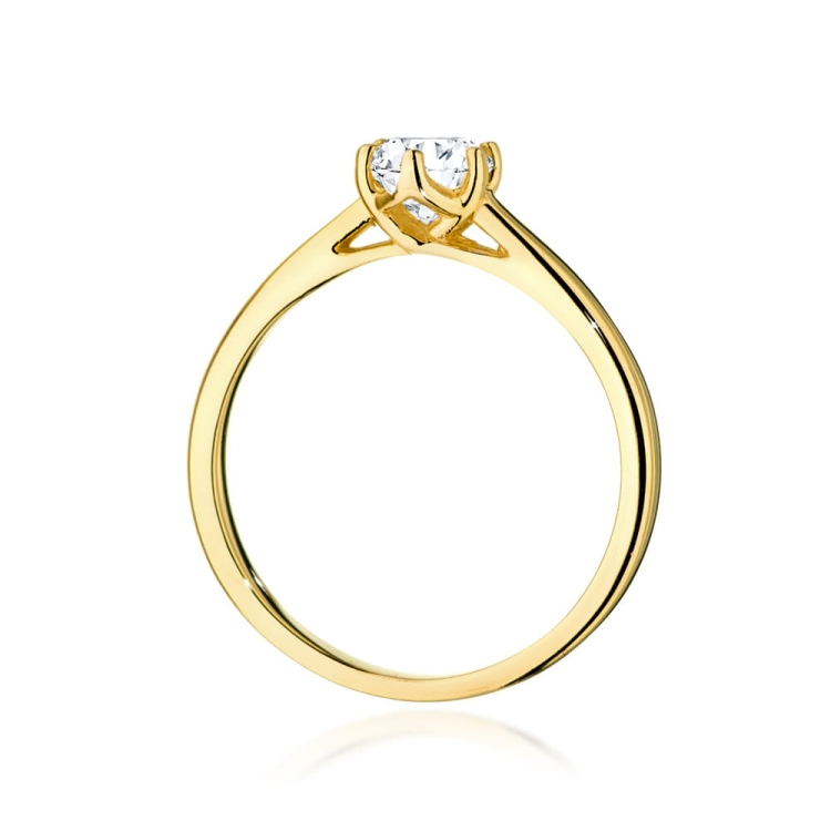 Pierścionek zaręczynowy z żółtego złota z diamentem 0,50ct Fire Of Love