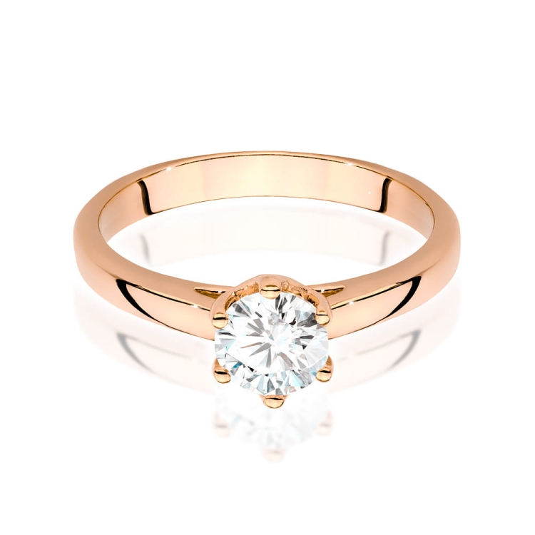 Pierścionek zaręczynowy z różowego złota z diamentem 0,70ct Fire Of Love