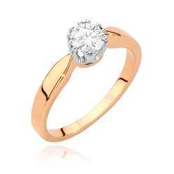 Pierścionek zaręczynowy z różowego złota z diamentem 0,40ct Fire Of Love