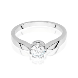 Pierścionek zaręczynowy z białego złota z diamentem 0,40ct Fire Of Love