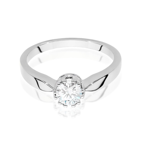 Przejdź do produktu Pierścionek zaręczynowy z białego złota z diamentem 0,40ct Fire Of Love