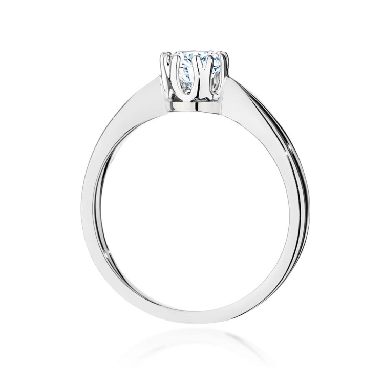 Pierścionek zaręczynowy z białego złota z diamentem 0,40ct Fire Of Love