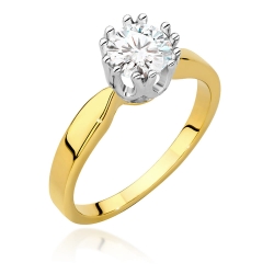 Pierścionek zaręczynowy z żółtego złota z diamentem 0,70ct Fire Of Love