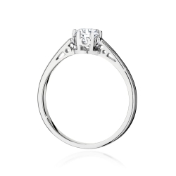 Pierścionek zaręczynowy z białego złota z diamentem 0,40ct Fire Of Love