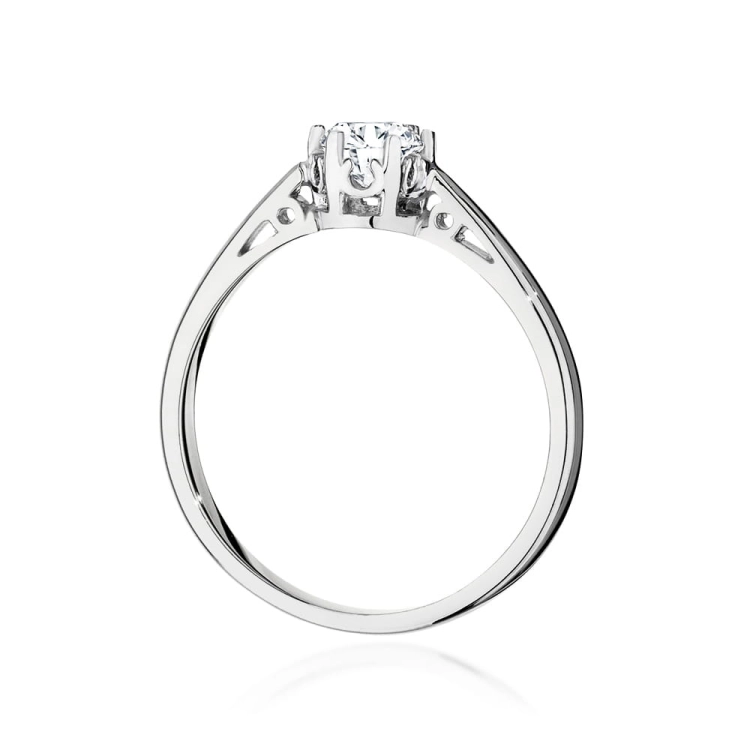 Pierścionek zaręczynowy z białego złota z diamentem 0,40ct Fire Of Love