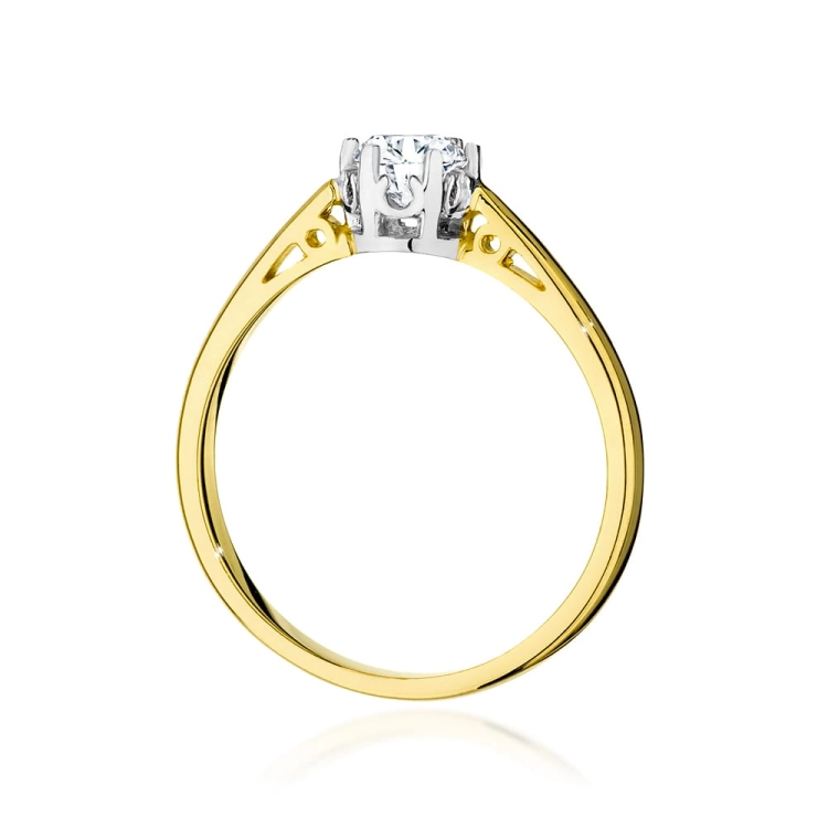 Pierścionek zaręczynowy z żółtego złota z diamentem 0,40ct Fire Of Love
